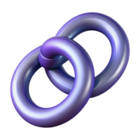 enchanting retro Interlocking circles forming a chain link. Clean lines, with Scalable Design. premium png