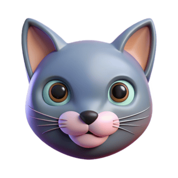 cobiçado boêmio estilizado gato face com limpar \ limpo linhas e afiado arestas. mínimo, plano cor com escalável Projeto. afiado png