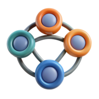 dramatic alluring Five interconnected circles representing overlapping data sets. Clean lines, flat color with Scalable Design. gallery standard png