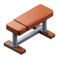 majestic classic Scalable isometric bench with single-weight stroke and a brown seat with Scalable Design. precision png