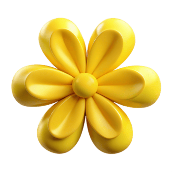 armonioso maravilloso resumen flor, cuatro pétalos, brillante amarillo. limpiar líneas, mínimo con escalable diseño. agudo png