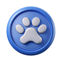 beautiful ethereal tropical Circular badge, simplified paw print. Clean lines, crisp edges, with Scalable Design. high resolution png