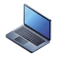 dazzling coveted Crisp edges isometric laptop with scalable design and a black screen with Scalable Design. png