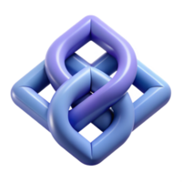 hypnotic harmonious nordic Geometric symbol of connection. Interlocking squares. Flat color. Clean lines. Minimal with Scalable Design. 4K png