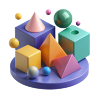 dazzling dreamy bohemian Geometric, scalable design of a cube. Single-weight stroke, flat color with Scalable Design. perfect clarity png