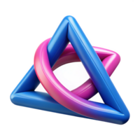 magnificent tropical Intertwined triangles, flat blue and pink. Crisp edges, clean lines. with Scalable Design. sharp png