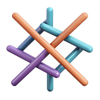 negrito sedutor interseção linhas criando uma mínimo, escalável Projeto. fresco arestas, plano cores com escalável Projeto. 8k png