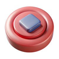ethereal vibrant Pictogram of a stop button. Crisp edges, symmetrical, clean lines with Scalable Design. fine detail png