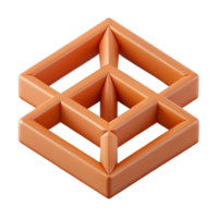 fascinante exemplar geométrico arranjo do paralelogramos. fresco arestas e uma peso único AVC. plano cor com escalável Projeto. png