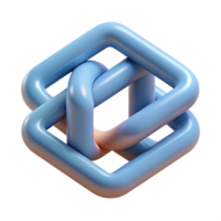pristine iconic Geometric symbol of connection. Interlocking squares. Flat color. Clean lines. Minimal with Scalable Design. png