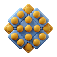 captivating standout Geometric pattern of squares and circles. Symmetrical, flat color with Scalable Design. png