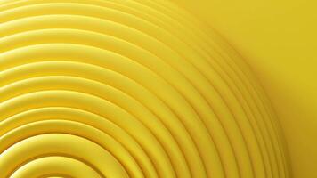 Experience an engaging abstract animation featuring a vibrant yellow background with soft curves and flowing textures. Ideal for enhancing visual presentations or digital projects. 3D render. video