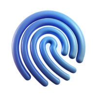 inspired creative Abstract fingerprint icon. Crisp edges, single-weight stroke, flat color with Scalable Design. handcrafted png