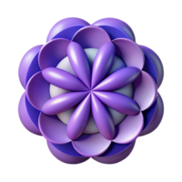 tranquil dazzling Overlapping circles creating a flower, symmetrical, single-weight stroke with Scalable Design. flawless png