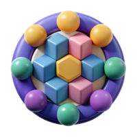 remarkable futuristic Geometric arrangement of circles and squares. Crisp edges, solid colors with Scalable Design. handcrafted png