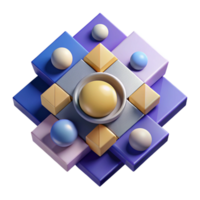 radiant quintessential Abstract geometric composition with squares and circles with Scalable Design. png