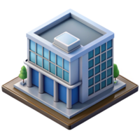 picturesque playful renaissance Crisp edges isometric office building with Scalable Design. 8K png