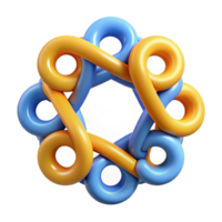 fascinating energetic mid-century Abstract pattern of interconnected circles. Single-weight stroke, flat color with Scalable Design. museum quality png