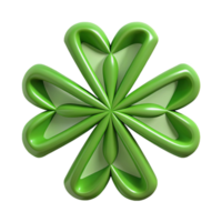 extraordinary rare Symmetrical outline of a four-leaf clover. Geometric design, flat color, with Scalable Design. png