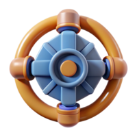 distinctive contemporary Symmetrical valve design, geometric shapes, flat color with Scalable Design. premium png
