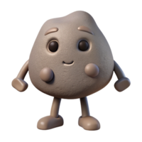dazzling notable Rock character with a rough outline, flat grey, minimal design with Scalable Design. png