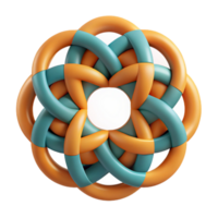 mesmerizing tranquil mid-century Geometric pattern of overlapping circles. Symmetrical, flat color with Scalable Design. sharp png