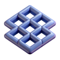 majestic reflective vintage Geometric pattern of overlapping squares. Crisp edges, single-weight stroke with Scalable Design. handcrafted png