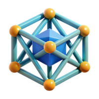 exquisite celebrated Abstract geometric shape, interconnected squares and triangles. Clean lines, flat color, with Scalable Design. png