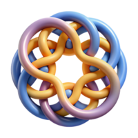beautiful iconic Abstract pattern of interconnected circles. Single-weight stroke, flat color with Scalable Design. png