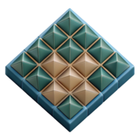 bold fascinating Mosaic pattern with squares and triangles, flat color with Scalable Design. expertly shot png