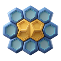 enchanting dreamy industrial Geometric pattern of hexagons. Symmetrical, flat color, crisp edges with Scalable Design. fine detail png
