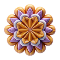 intense enchanting Symmetrical abstract pattern. Clean lines, flat color, with Scalable Design. crisp png