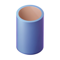 sumptuous timeless Isometric drawing of a cylinder. Crisp edges, flat color, with Scalable Design. png