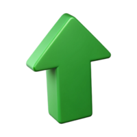 reflective beautiful Geometric arrow pointing upwards. Crisp edges and flat green color with Scalable Design. exclusive png