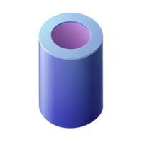 radiant melancholic modern Isometric cylinder, symmetrical design, clean lines, with Scalable Design. luxury png