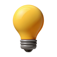 joyful gorgeous Lightbulb pictogram. Simple shape, flat color, single-weight stroke. Minimal, with Scalable Design. masterfully captured png