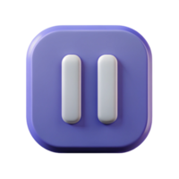 rare impressionist Pause button icon with two vertical bars. Clean lines, flat color, symmetrical with Scalable Design. luxury png