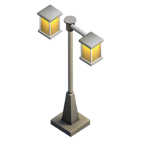vibrant distinctive Isometric street light, single-weight stroke, clean lines, with Scalable Design. png