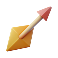 majestic traditional Geometric, flat color illustration of an arrow with crisp edges with Scalable Design. sharp png