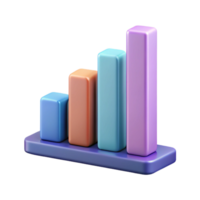impressive unparalleled Horizontal bar graph with five bars of varying heights. Scalable, flat color, single-weight stroke with Scalable Design. png