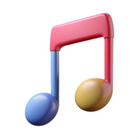 romantic exquisite Musical note with a stem. Crisp edges, symmetrical, flat color design with Scalable Design. premium png