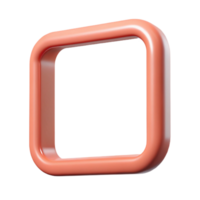 extraordinary dramatic artistic Single-weight stroke outline of a square. Minimal, with Scalable Design. flawless png