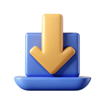 deslumbrante sonhadores meio século baixar ícone com uma para baixo seta. limpar \ limpo linhas, plano cor, simétrico Projeto com escalável Projeto. luxo png