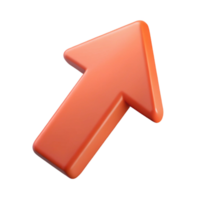 dreamy stunning Isometric arrow pointing upwards. Minimal, scalable, single-weight stroke with Scalable Design. sharp png