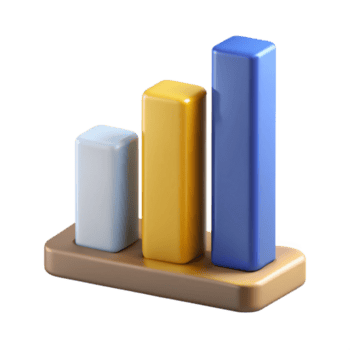 drammatico pittoresco bar grafico confrontando tre dati punti. pulito linee, croccante bordi, con scalabile design. acuto png