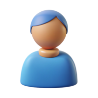 sumptuous surreal Person icon representing a user or individual. Symmetrical, flat color, with Scalable Design. original png