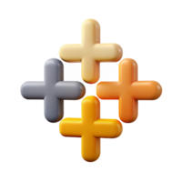 captivating urban Abstract arrangement of plus signs, single-weight stroke, flat color. Minimal design with Scalable Design. handcrafted png