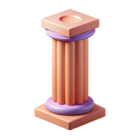 enchanting artistic A column of geometric shapes, flat color, clean lines. Minimal, with Scalable Design. studio quality png