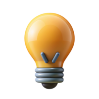 elegant playful artistic Lightbulb icon representing idea or innovation. Crisp edges, flat color, minimal design with Scalable Design. luxury png