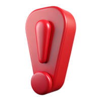 radiant passionate surreal Crisp edges define a scalable exclamation mark in scarlet. Clean lines with Scalable Design. 4K png